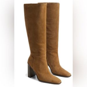 MNG by Mango Heeled Boots Chestnut Suede